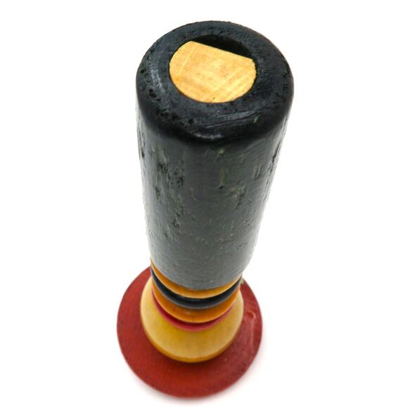 Vintage Bulgaria Wooden Whistle Figurine Man with Hat Folk Art Souvenir 5.5” - Picture 8 of 10